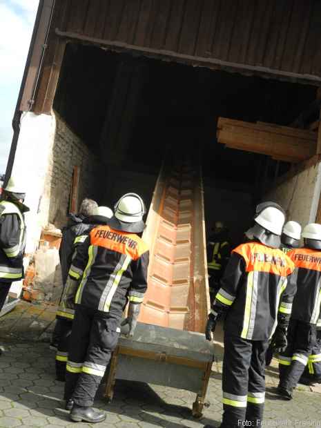 Hackschnitzelbunker Brand Feuerwehr