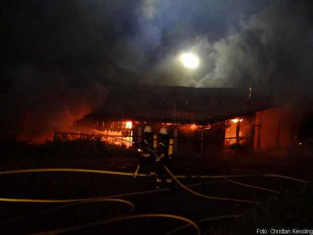 Brand Reitanlage Großbrand