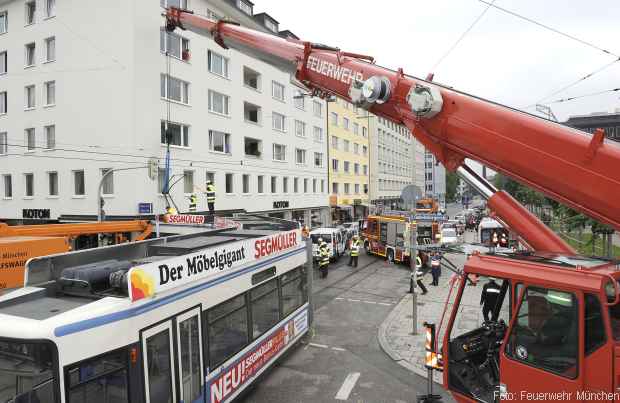 Straßenbahn entgleist Feuerwehreinsatz