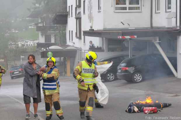 Training Feuerwehr Riezlern