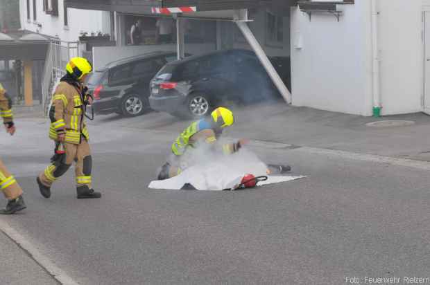 Training Feuerwehr Riezlern