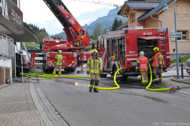 Training Feuerwehr Riezlern