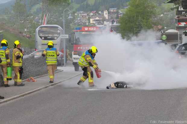 Training Feuerwehr Riezlern