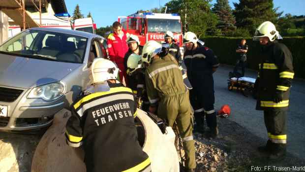 Schachtrettung Feuerwehr Kanal