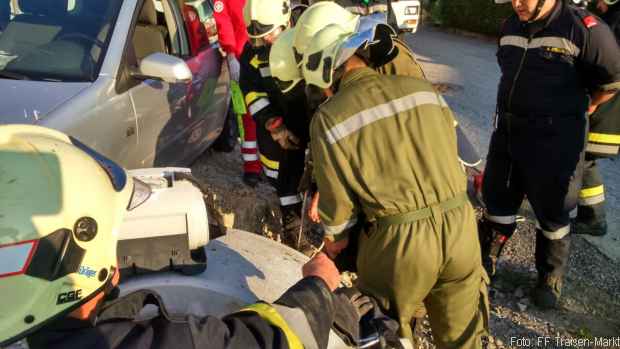 Schachtrettung Feuerwehr Kanal