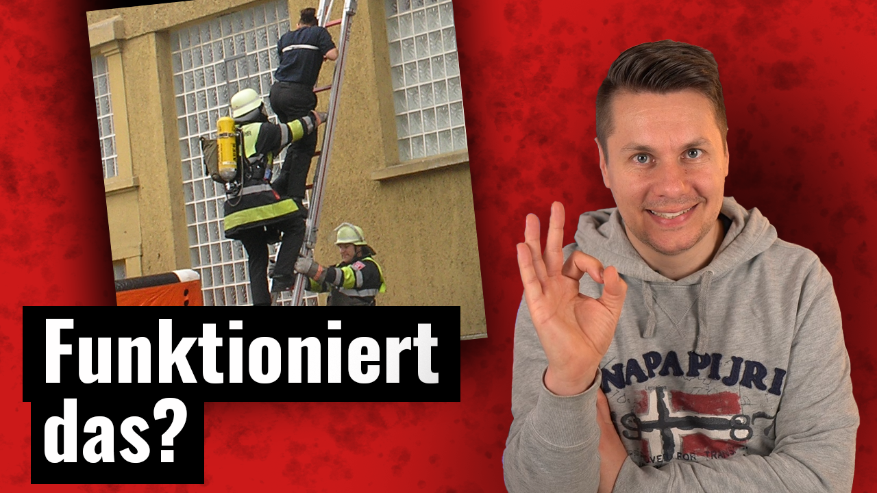 Steckleiter bei der Feuerwehr