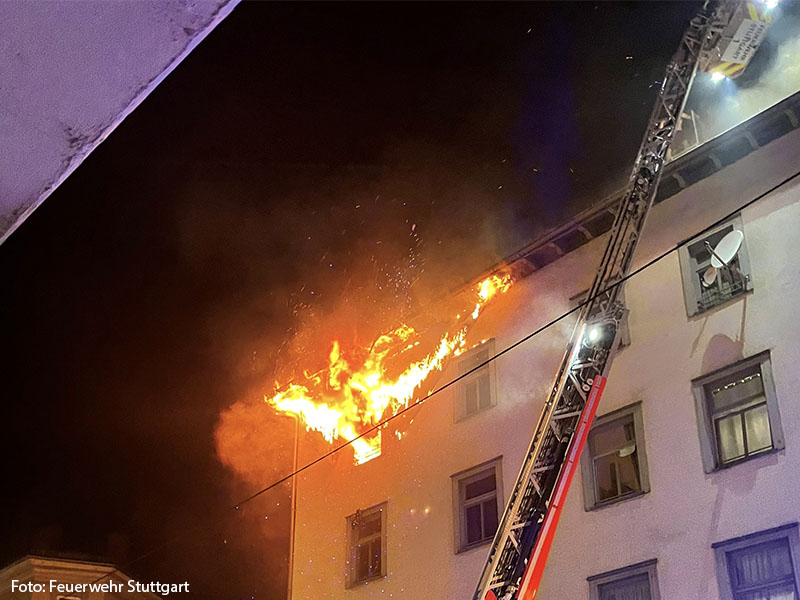 Wohnungsbrand Feuerwehr Stuttgart